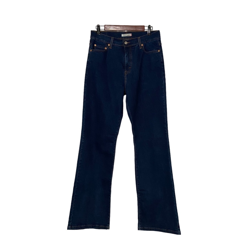 Levi’s 512 Perfectly Slimming Boot Cut Dark Wash Denim Jeans Blue